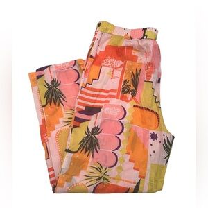 Haute Hippie tropical print wide leg pants NWT